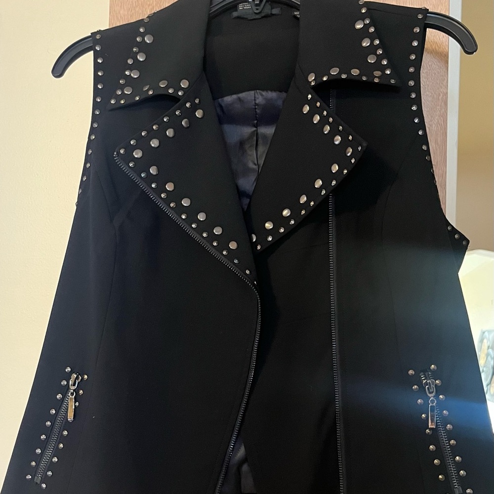 Women Black Studded Vest